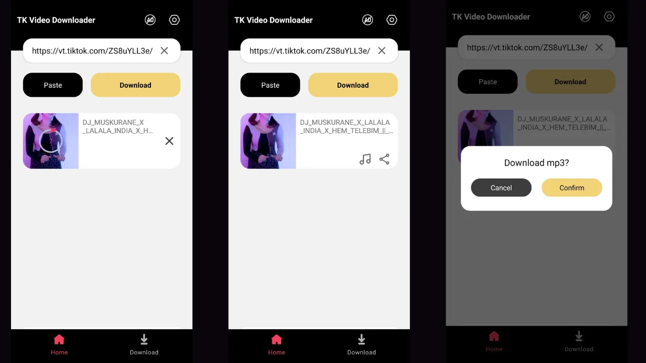 Download TikTok Videos MP3 using Tikmate No Watermark Download